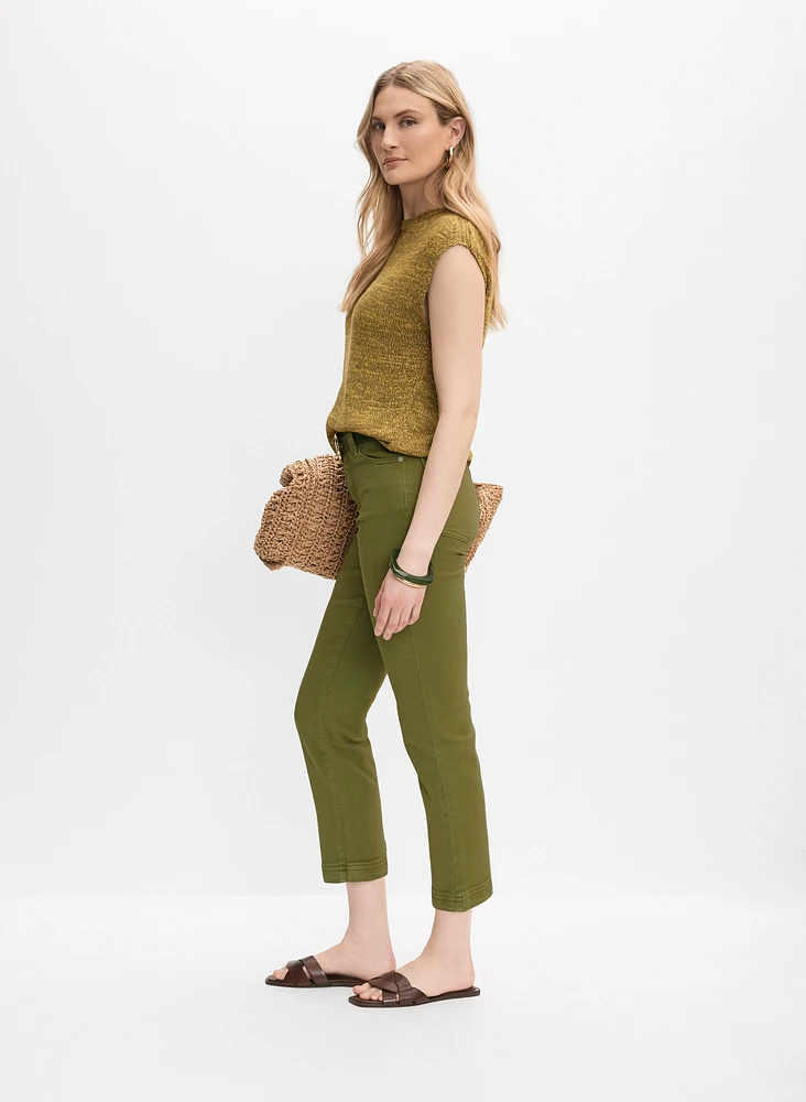Cropped Straight-Leg Jeans