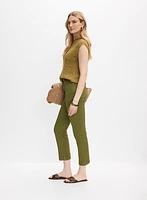 Cropped Straight-Leg Jeans