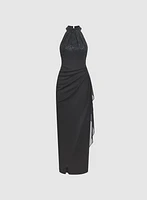 Robe à bustier en paillettes