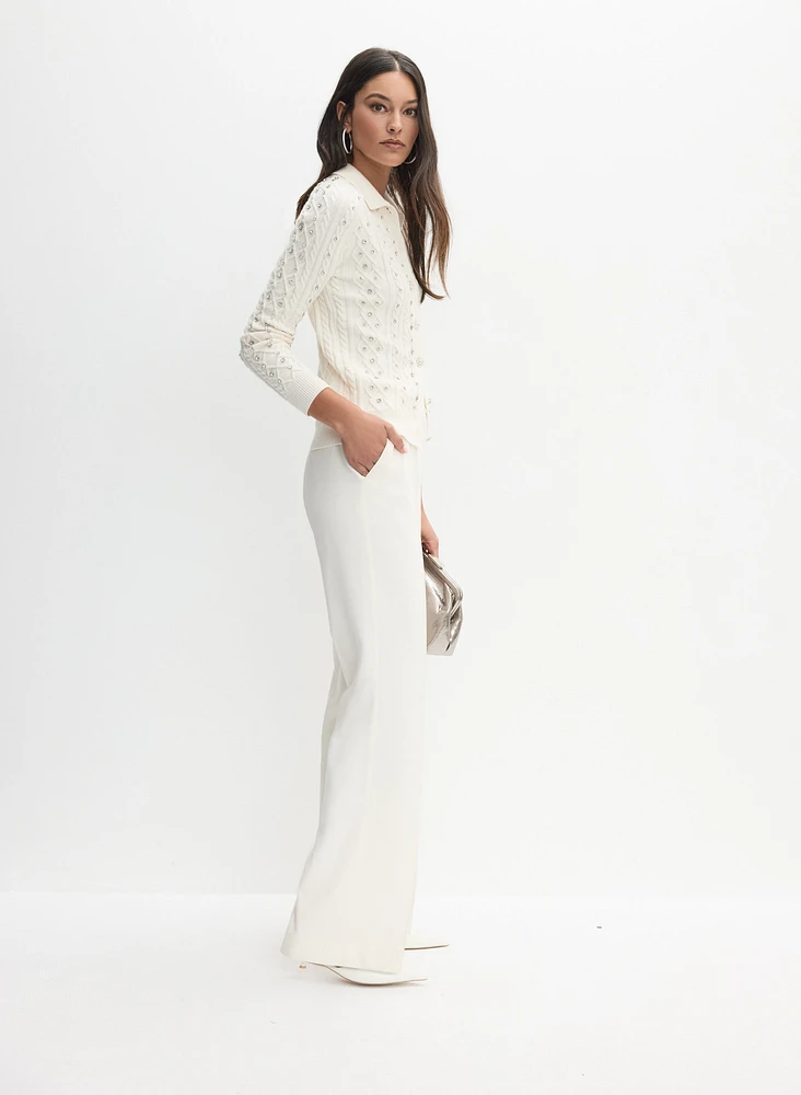 Pantalon à nervures