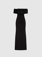 Rosette Appliqué Dress