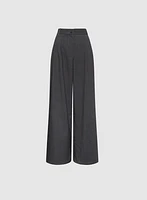 Pleated Wide-Leg Pants