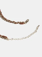 Collier en cuir végane