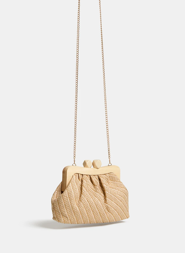 Woven Canvas Clutch