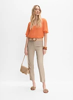 Pantalon à jambe étroite enfiler