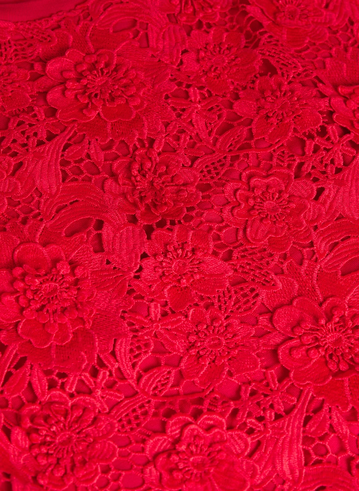 Débardeur à dentelle avant