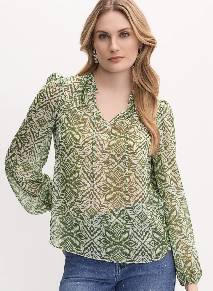 Abstract Print Blouse