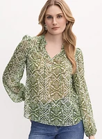 Abstract Print Blouse
