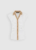 Sleeveless Ruched Top