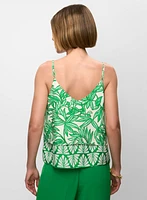 Palm Print Tiered Camisole