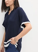 Joseph Ribkoff - Contrast Trim Top