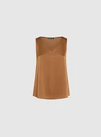 Essential V-Neck Satin Tank Top