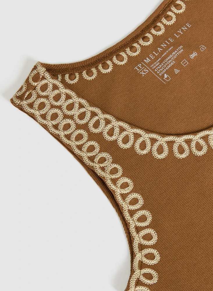 Débardeur à broderies