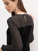 Robe courte en velours