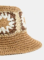 Chapeau crocheté à motif patchwork