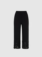 Floral Embroidered Capris