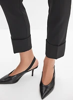 Cuffed Straight-Leg Pants