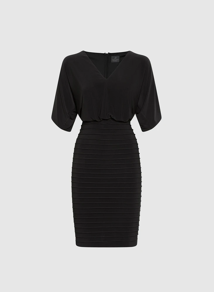 Adrianna Papell - Split Sleeve Blouson Dress