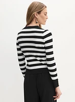 Pull rayé boutonné