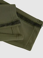 Pantalon à jambe étroite ourlet fendu