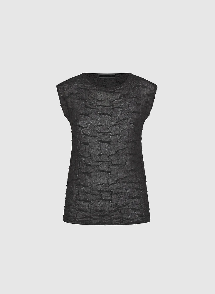 Textured Jacquard Knit Top