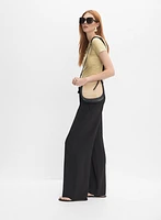 Drawstring Waist Wide-Leg Pants