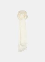 Foulard oblong à franges