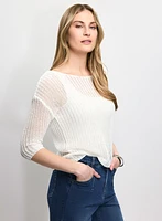Pull à manches 3/4 en tricot