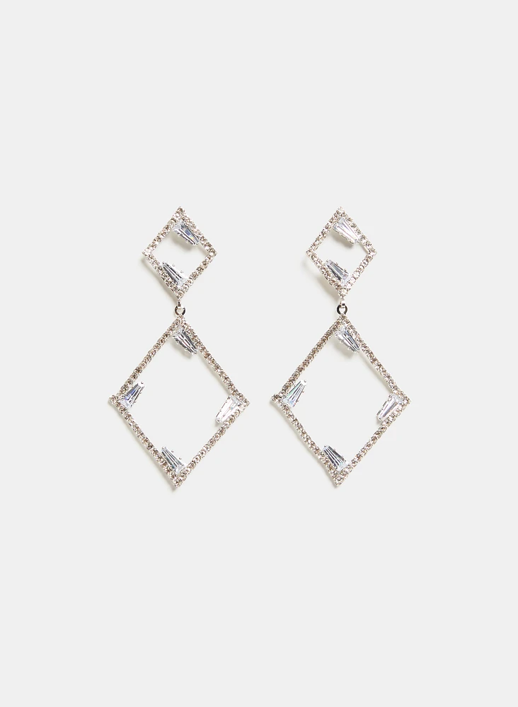 Boucles d'oreilles pendantes géométriques