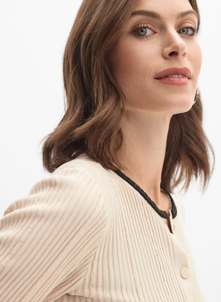 Rib Knit Cardigan