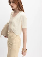 Pointelle Knit Bolero