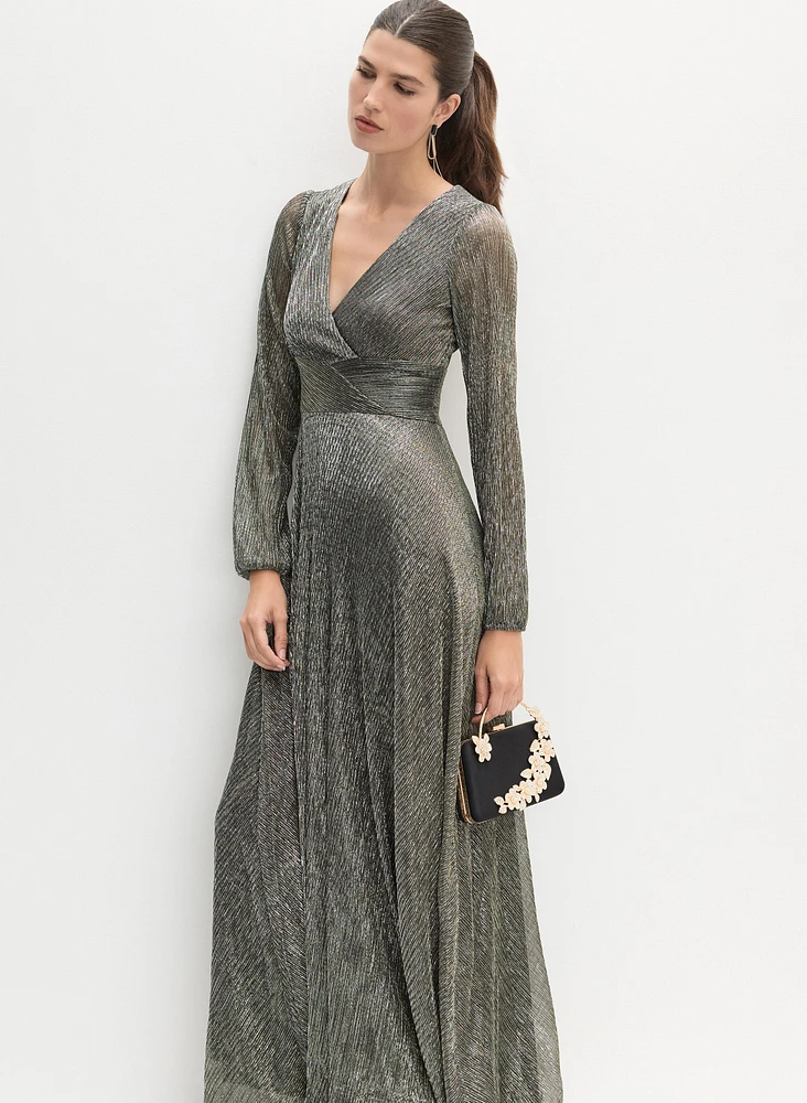 Shimmering Plissé Dress