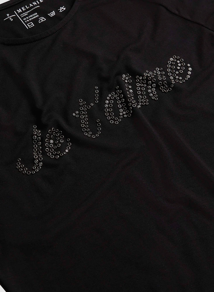 Slogan Crew Neck T-Shirt