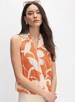Blouse cache-coeur sans manches