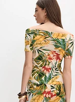 Tropical Off-Shoulder Top