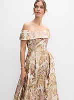Two-Tone Jacquard Ballgown