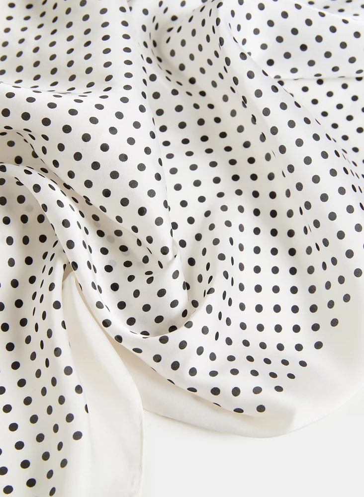 Polka Dot Print Scarf