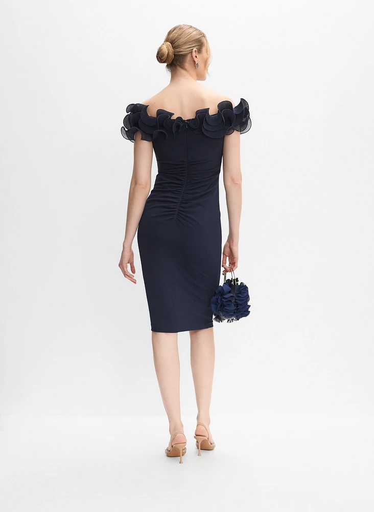 Ruffled Off-The-Shoulder Dress