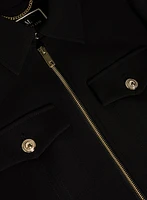 Manteau en tricotine à poches rabat