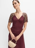 Robe ajustée en chiffon
