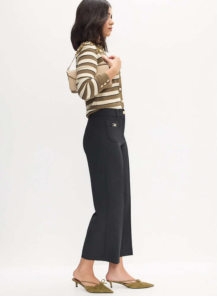 Pocket Detail Culotte Pants