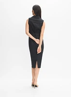 Robe ceinturée en mélange de lin