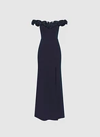 Robe à rosettes en satin