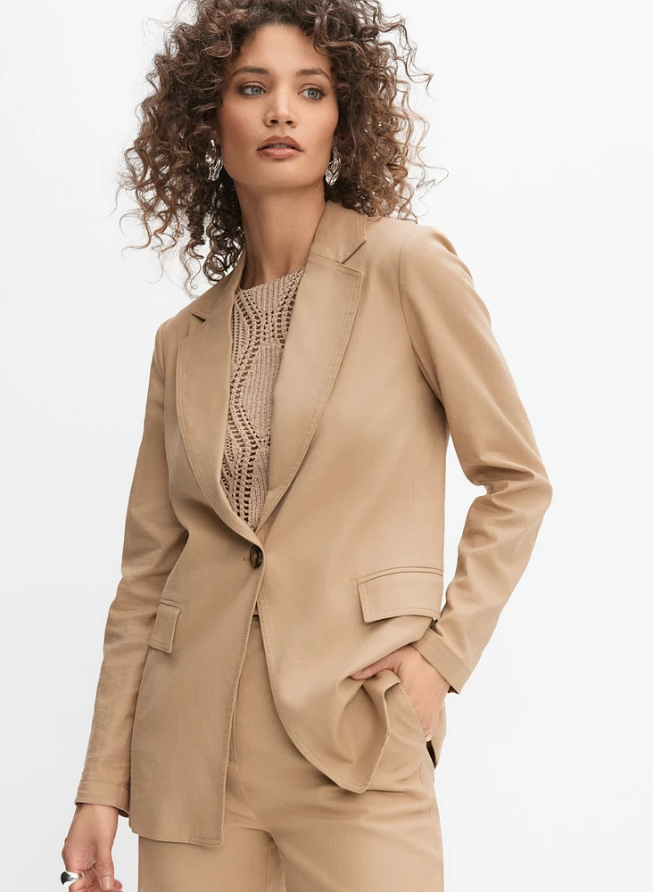Blazer en lin extensible