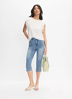 Crochet Flutter Sleeve Top