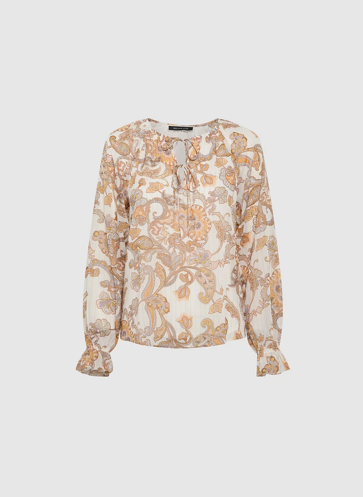 Blouse paisley en chiffon