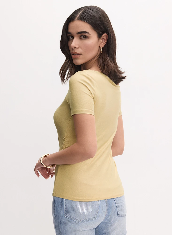 Asymmetrical Neck T-Shirt