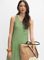 Scoop Neck Midi Dress