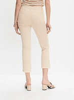 Pearl Embellished Denim Capris