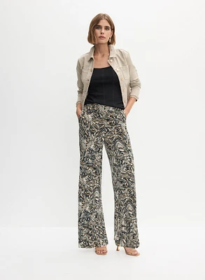 Veste en jean et pantalon à motif abstrait